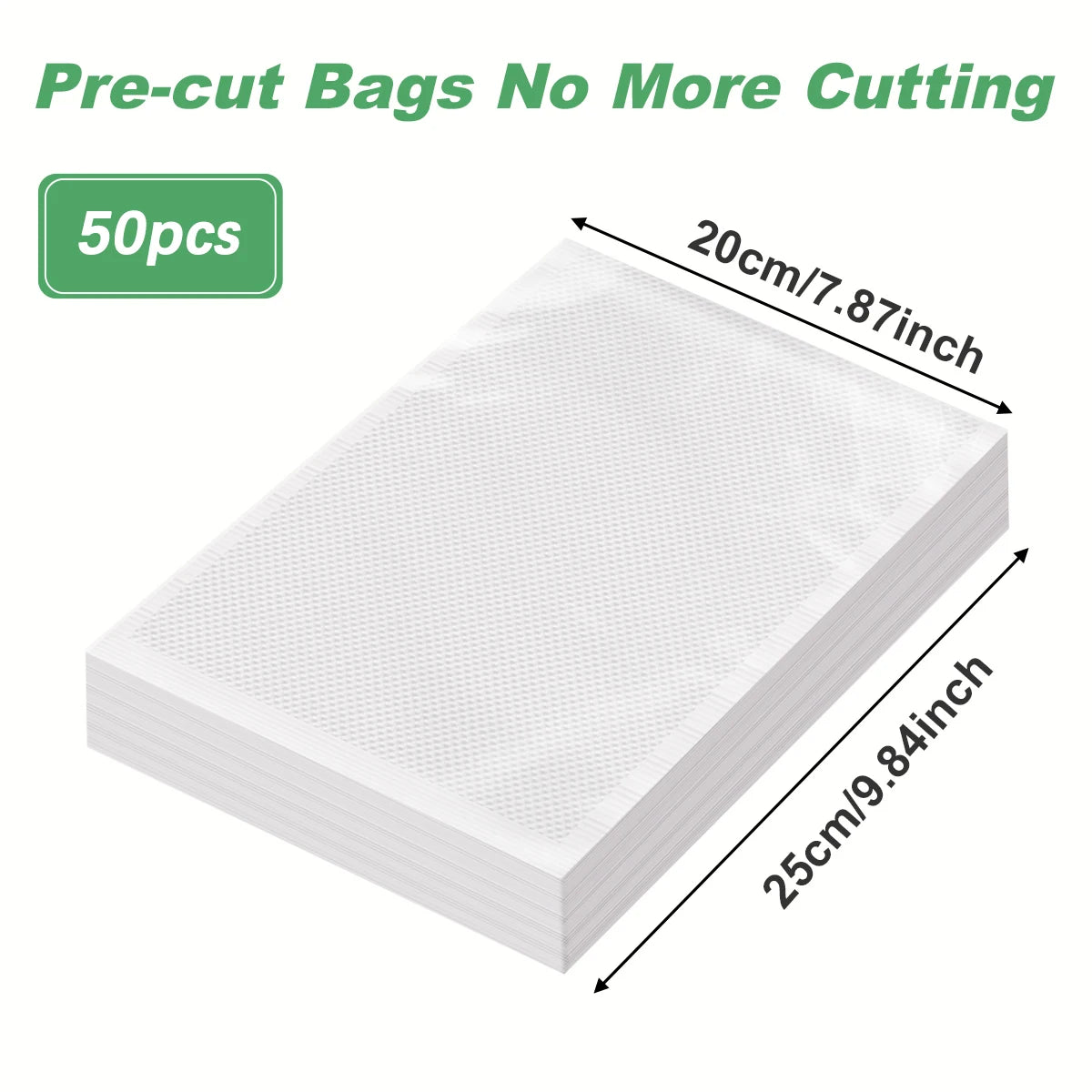 Reusable Vacuum Seal Food Storage Bags - 50 Pack