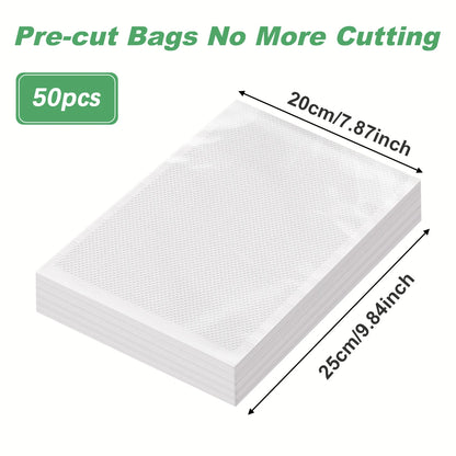 Reusable Vacuum Seal Food Storage Bags - 50 Pack