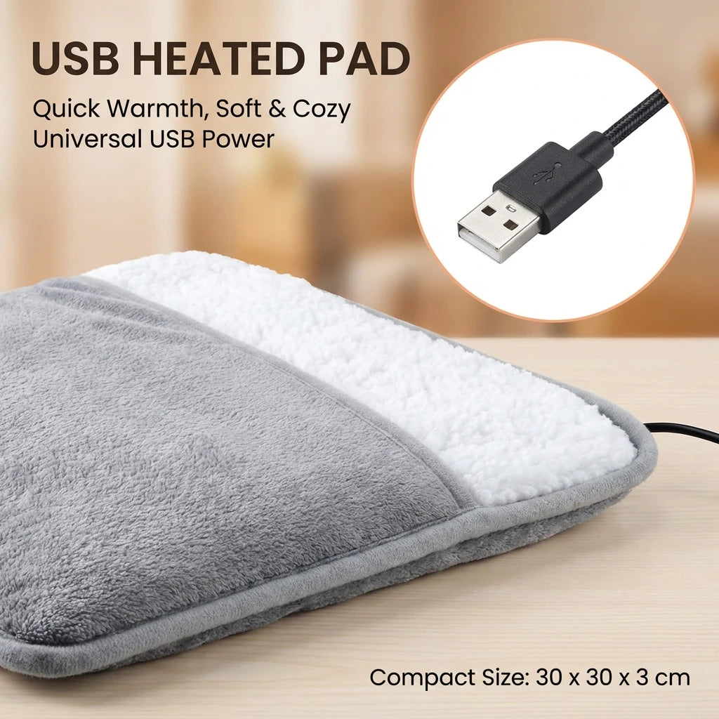 Electric Foot Warmer - Rechargeable Under Desk Heating Pad