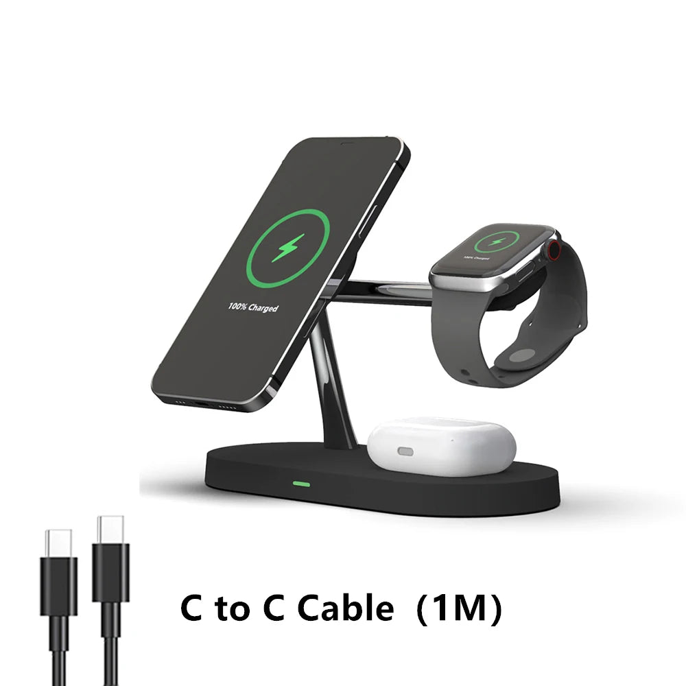3-in-1 Wireless Charger Stand - Fast Charging Dock