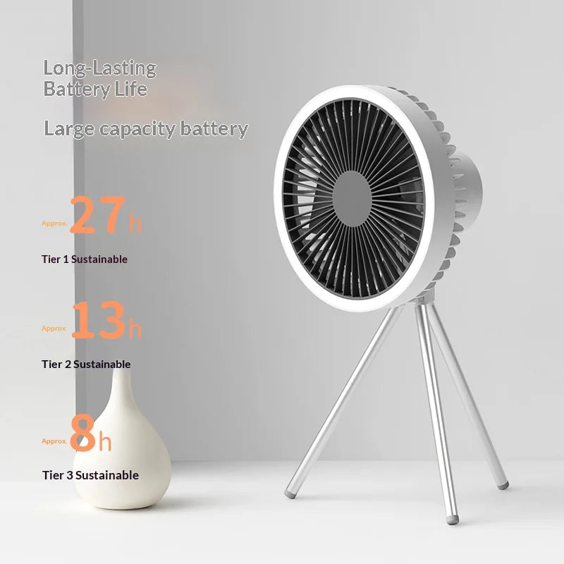 Camping Fan - Rechargeable Tripod Stand Fan