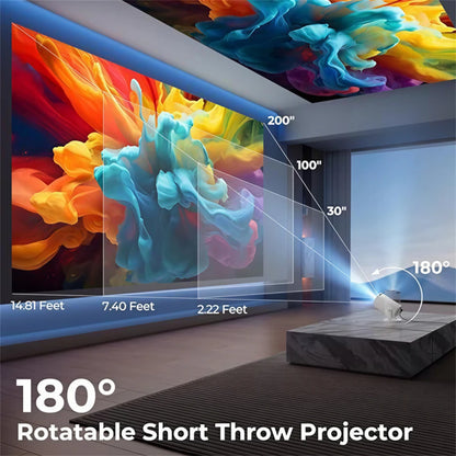 HY300 Smart Portable Projector - 4K Support, Android
