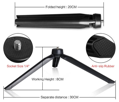 LED Ring Light - 10-Inch Tri-Color Tripod Kit