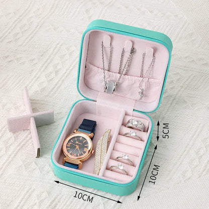 Portable Travel Jewelry Box - 3-Layer Organizer Case