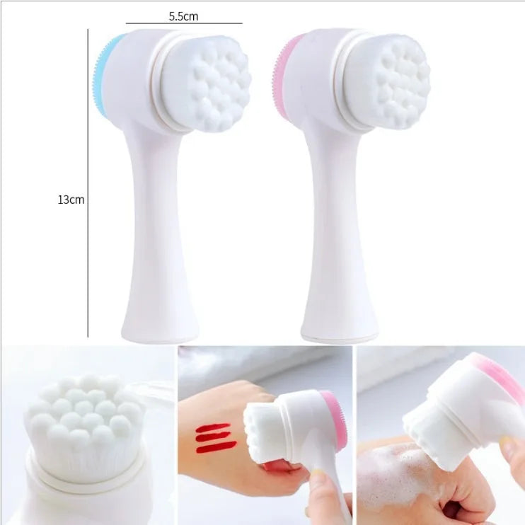 Silicone Facial Cleansing Brush - Double-Sided