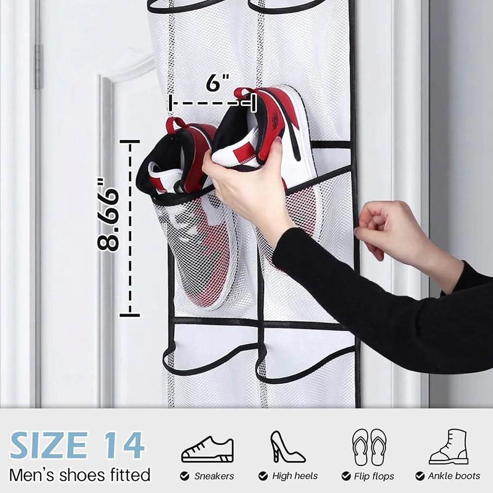 12-Pocket Over-Door Shoe Organizer