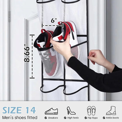 12-Pocket Over-Door Shoe Organizer