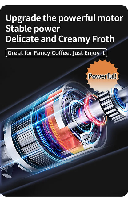 Rechargeable Electric Milk Frother - Handheld Coffee Whisk