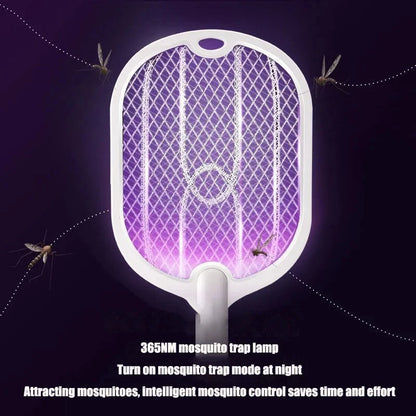 Electric Mosquito & Fly Swatter - 3-in-1 Bug Zapper