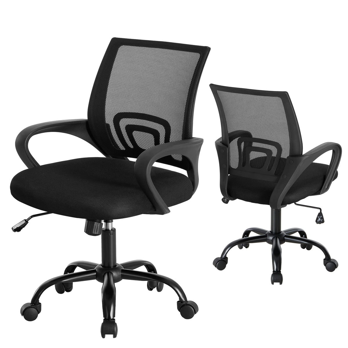Ergonomic Desk Chair with Lumbar Support (Black)