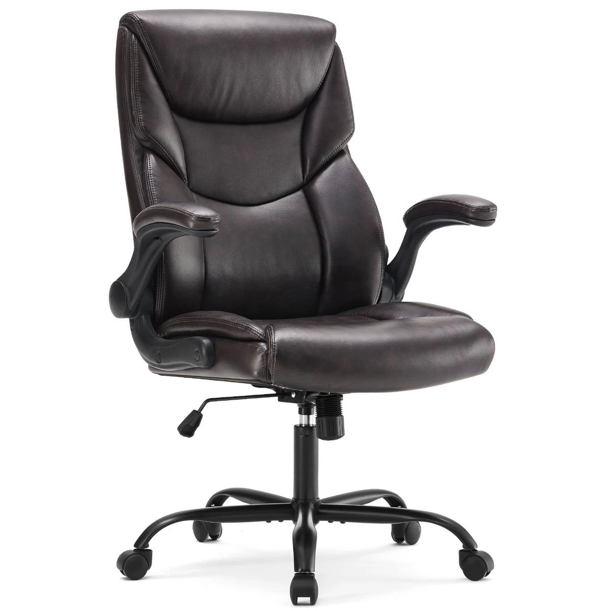 Executive Office Chair - High Back PU Leather Desk Chair (Brown)
