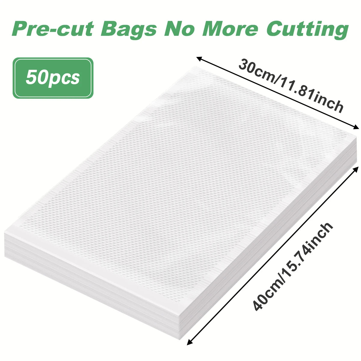 Reusable Vacuum Seal Food Storage Bags - 50 Pack