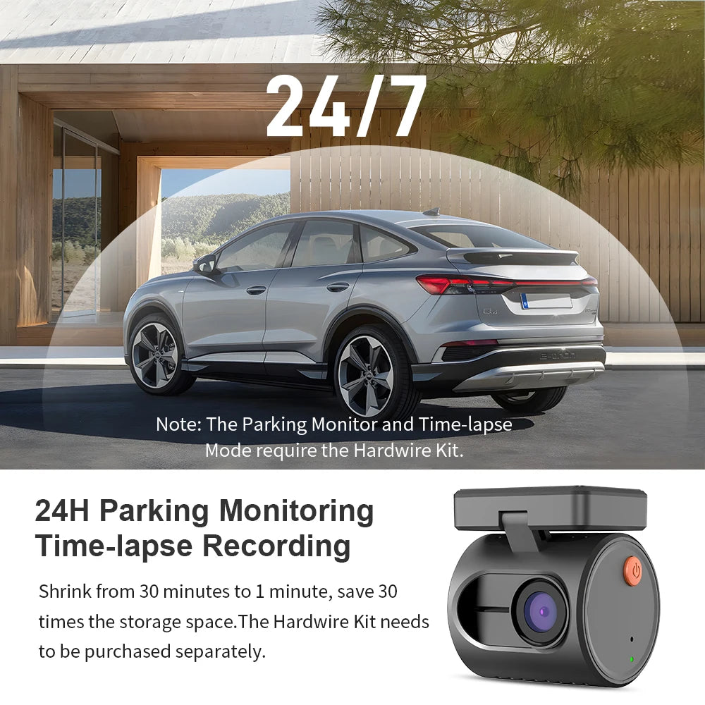 KAWA Mini 3 WiFi Dash Cam - Wireless Night Vision Car DVR