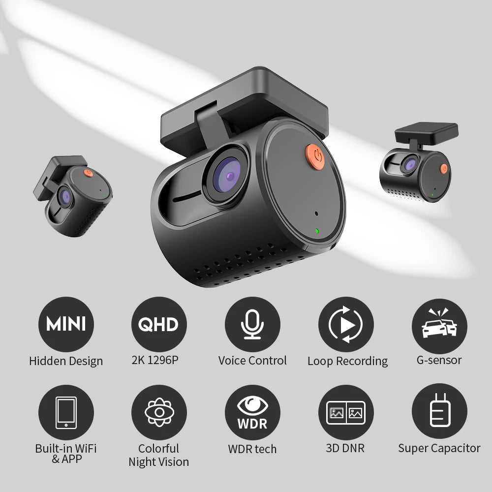 KAWA Mini 3 WiFi Dash Cam - Wireless Night Vision Car DVR