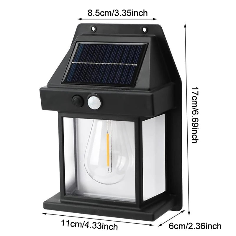 Solar Motion Sensor Outdoor Wall Lights - 2 Pack