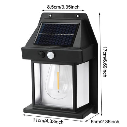 Solar Motion Sensor Outdoor Wall Lights - 2 Pack