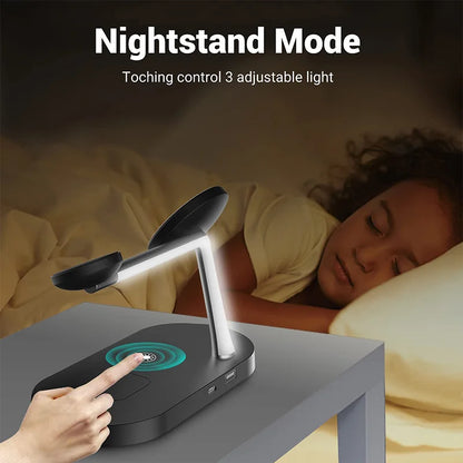 3-in-1 Wireless Charger Stand - Fast Charging Dock
