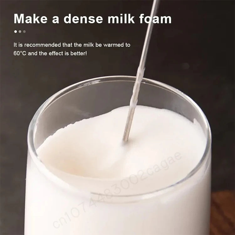 Rechargeable Electric Milk Frother - Handheld Coffee Whisk