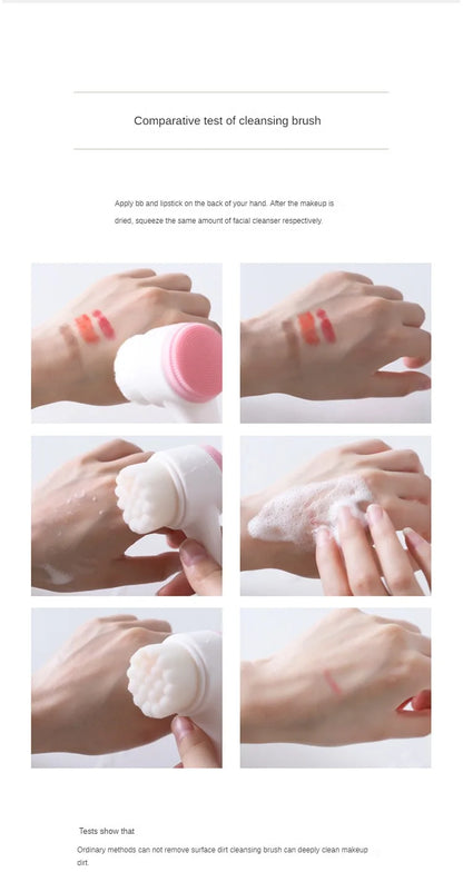 Silicone Facial Cleansing Brush - Double-Sided