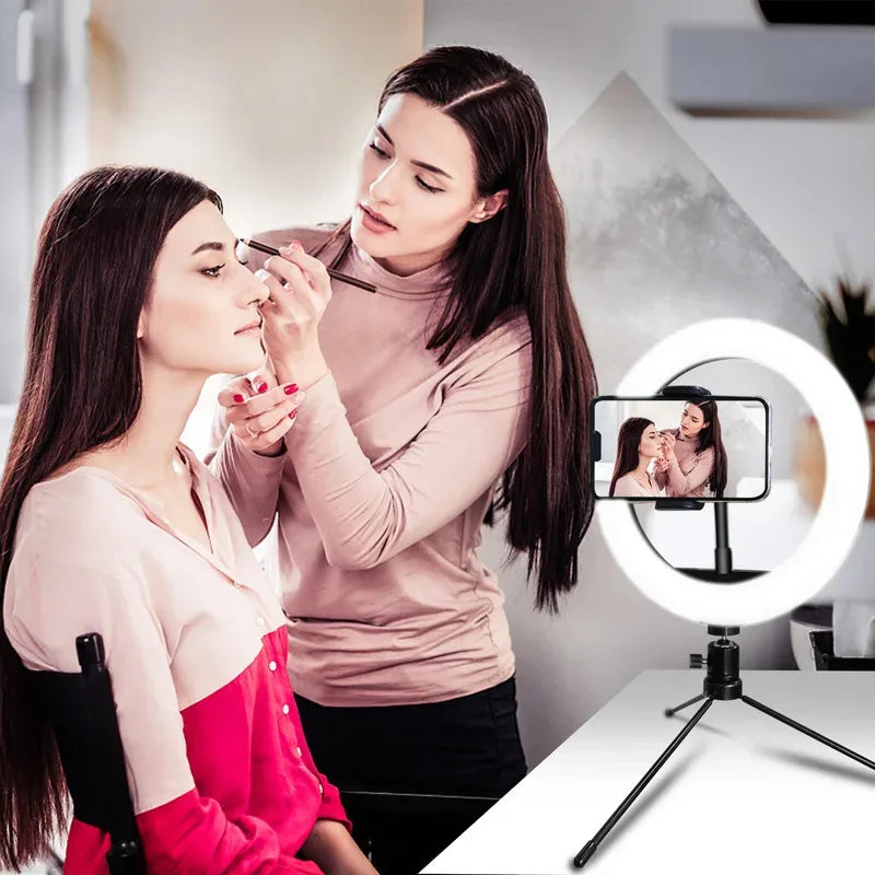 LED Ring Light - 10-Inch Tri-Color Tripod Kit