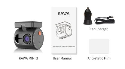KAWA Mini 3 WiFi Dash Cam - Wireless Night Vision Car DVR