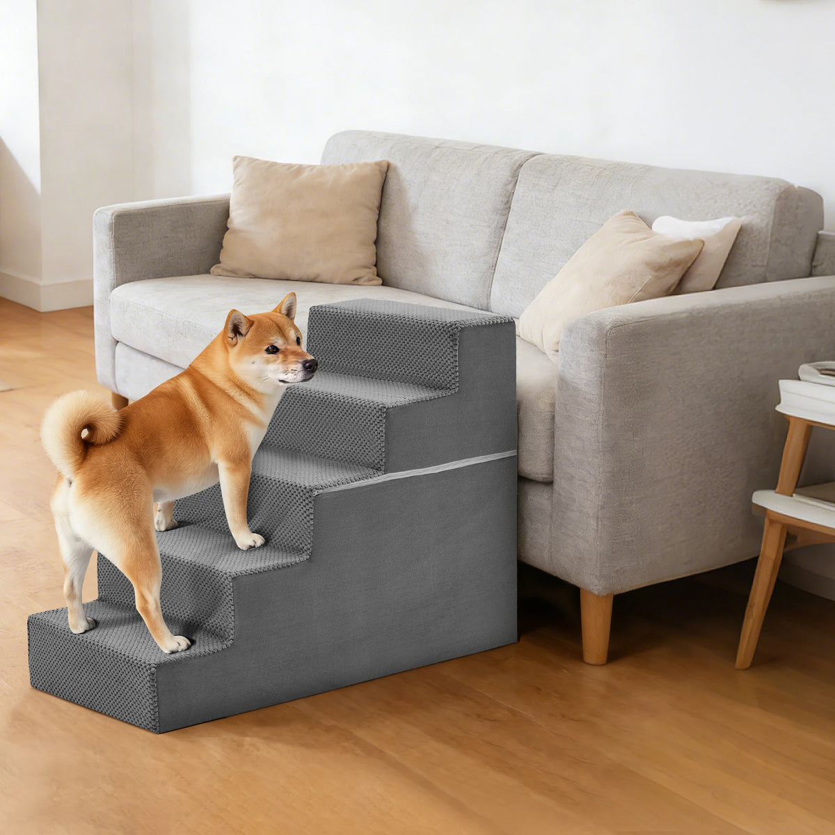 Dog Stairs for Bed - Non-Slip Foam Dog Steps for Bed and Couch (4 Layers)
