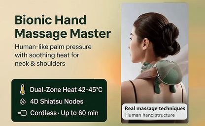 Neck & Shoulder Massager with Heat - Kneading Wrap