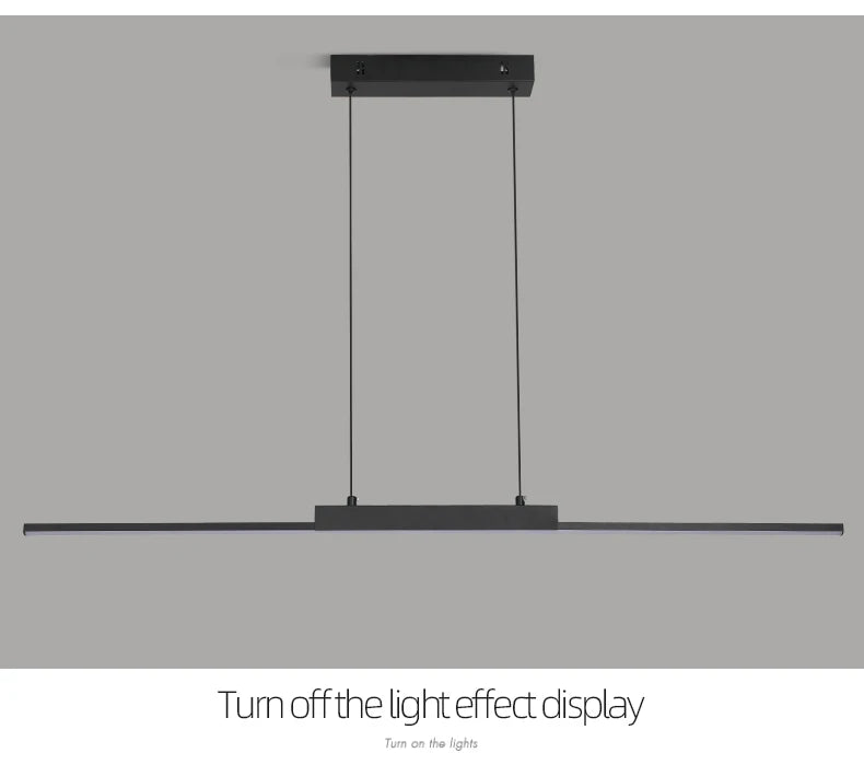 Modern Pendant Light - Linear LED Chandelier, Dining Room Light Fixture for Kitchen Island