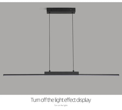 Modern Pendant Light - Linear LED Chandelier, Dining Room Light Fixture for Kitchen Island