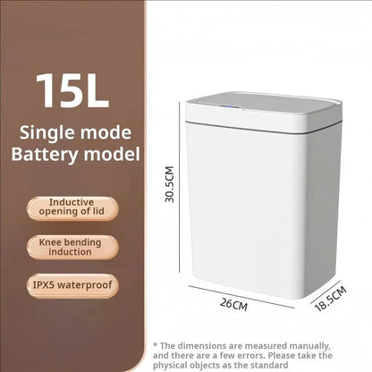 Touchless Sensor Trash Can - 15L Smart Bin