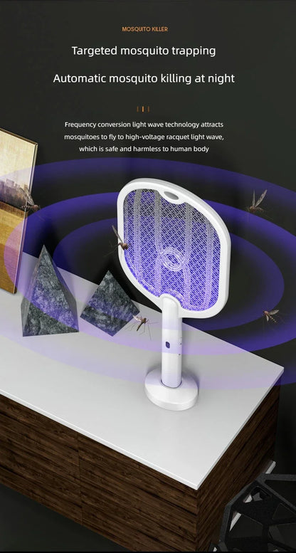 Electric Mosquito & Fly Swatter - 3-in-1 Bug Zapper
