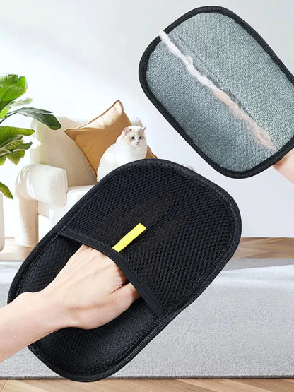 Pet Grooming Gloves - Hair Remover for Dogs & Cats