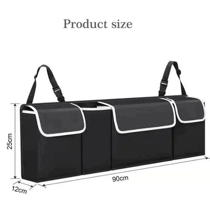 Car Trunk Organizer - 2-in-1 Backseat & Cargo Storage Bag