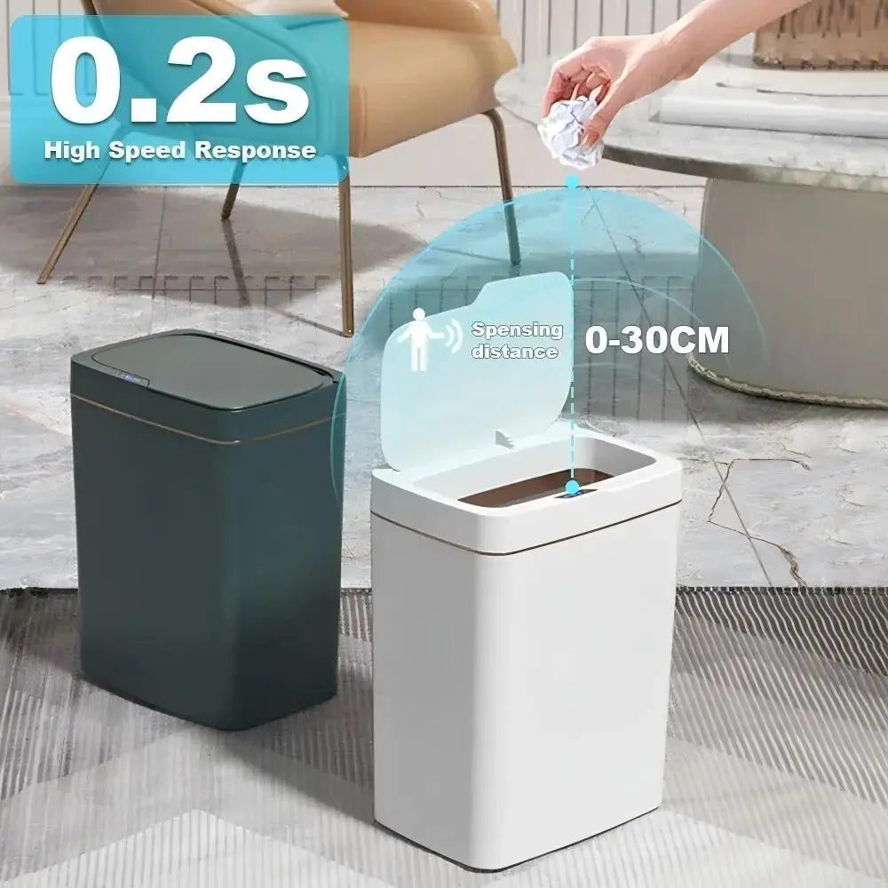 Touchless Sensor Trash Can - 15L Smart Bin