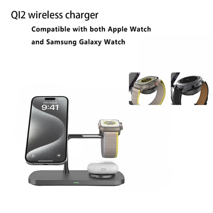 3-in-1 Wireless Charger Stand - Fast Charging Dock