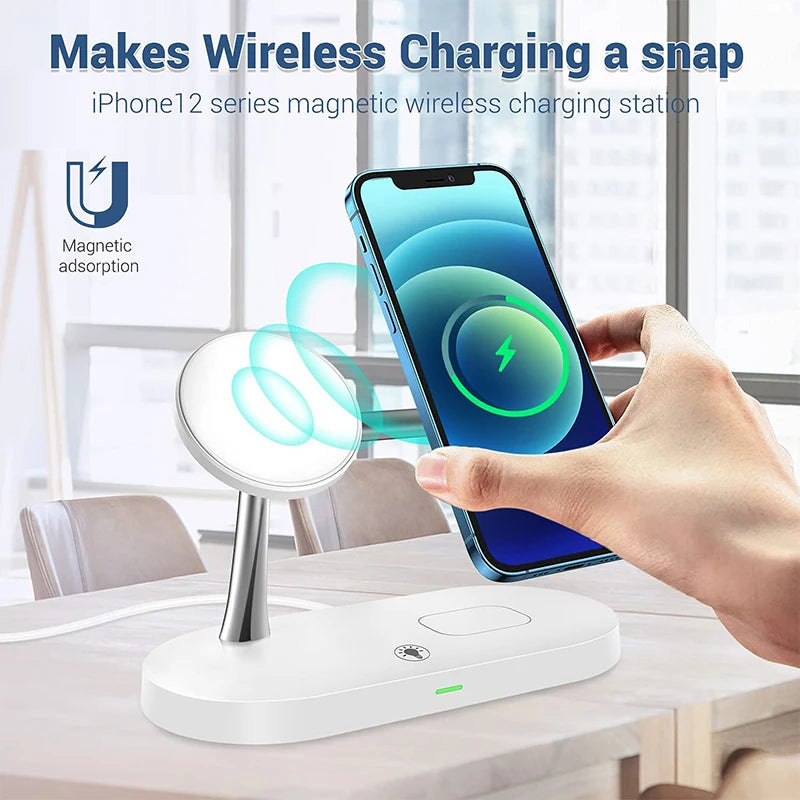3-in-1 Wireless Charger Stand - Fast Charging Dock
