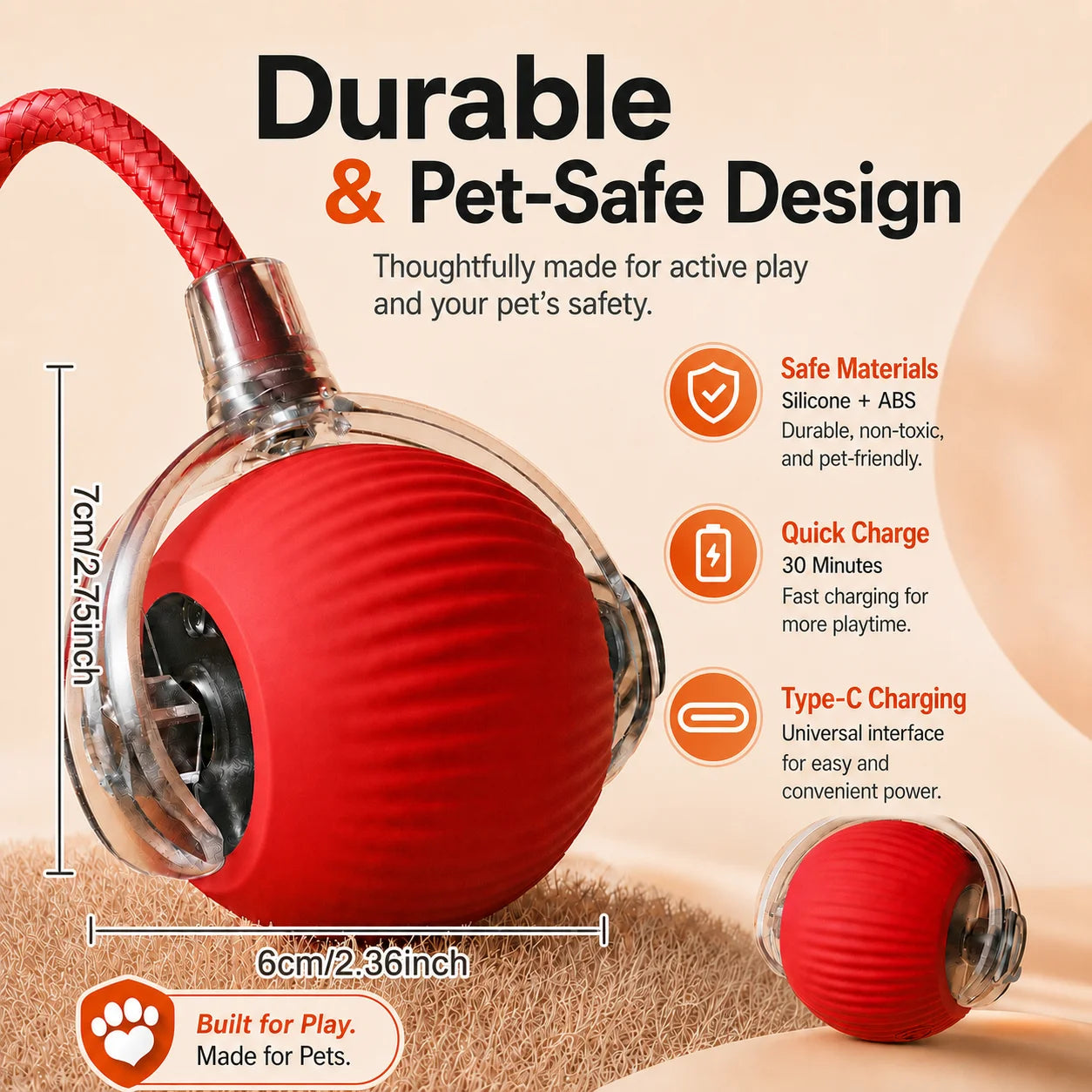 Automatic Rolling Dog Ball Launcher - Interactive Smart Toy