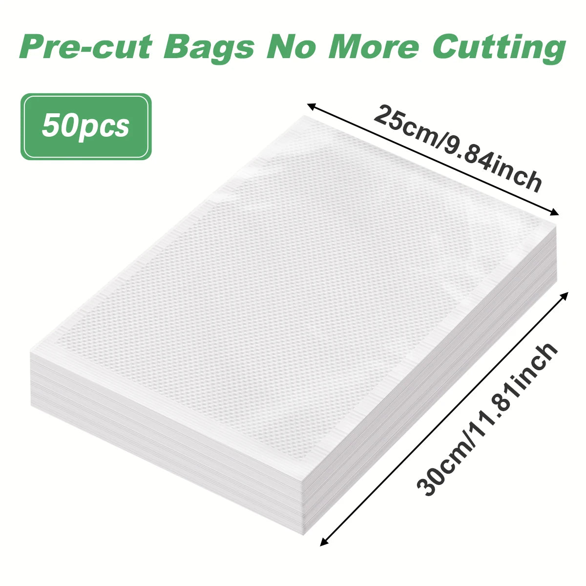 Reusable Vacuum Seal Food Storage Bags - 50 Pack