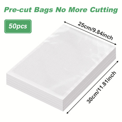 Reusable Vacuum Seal Food Storage Bags - 50 Pack