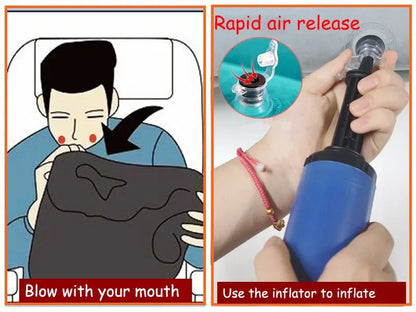 Inflatable Travel Pillow - Portable Neck & Chin Support