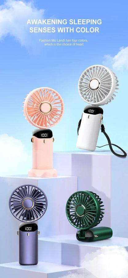 Handheld & Neck Fan - Rechargeable Bladeless Cooling Fan