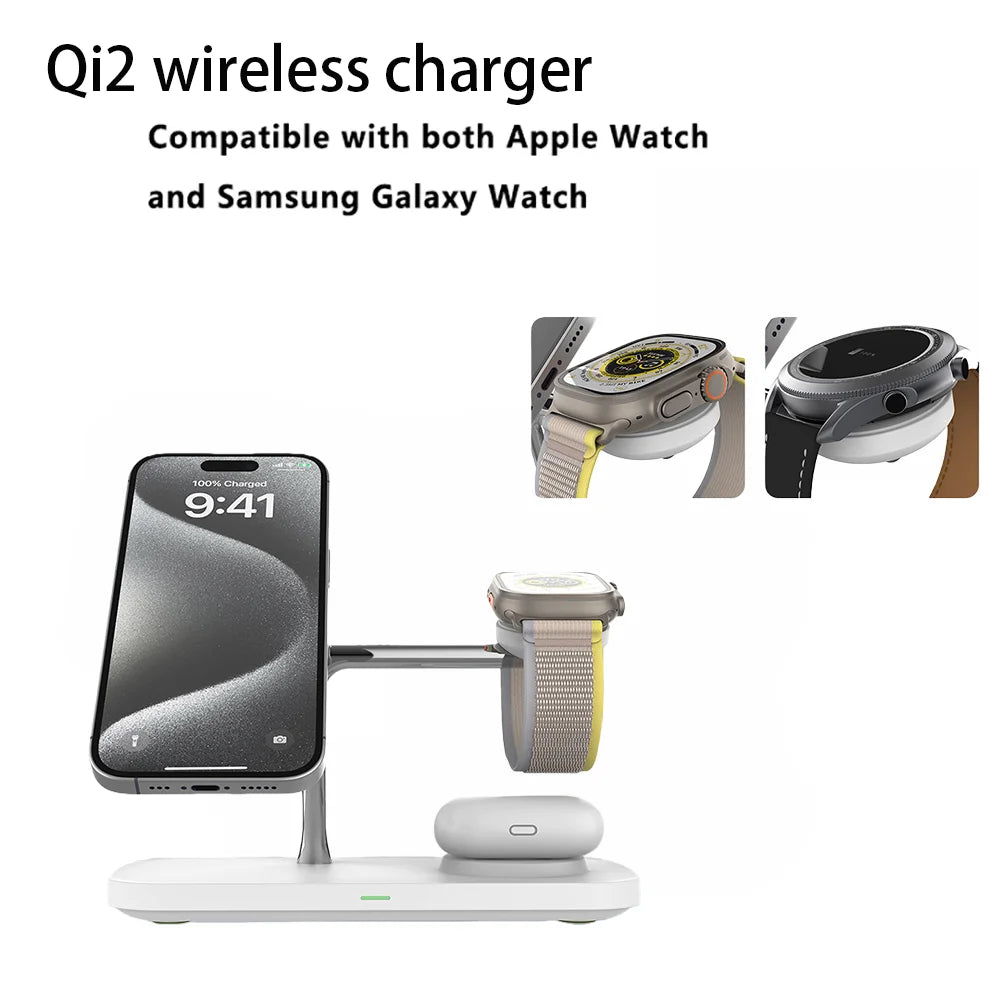 3-in-1 Wireless Charger Stand - Fast Charging Dock