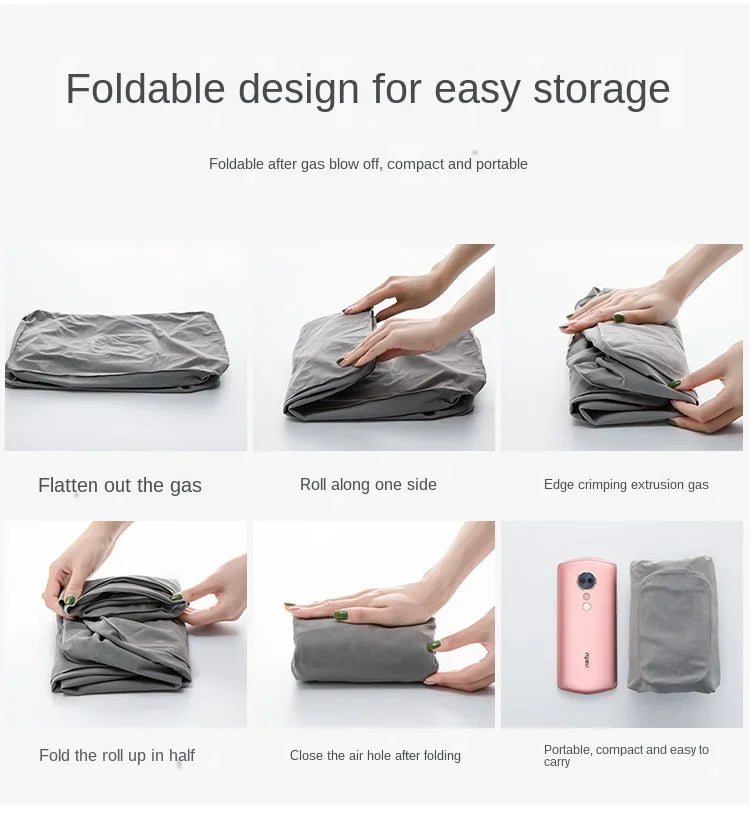 Inflatable Travel Pillow - Portable Neck & Chin Support