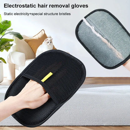 Pet Grooming Gloves - Hair Remover for Dogs & Cats