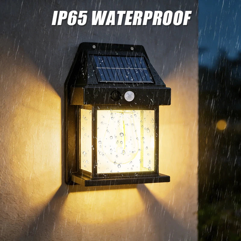 Solar Motion Sensor Outdoor Wall Lights - 2 Pack