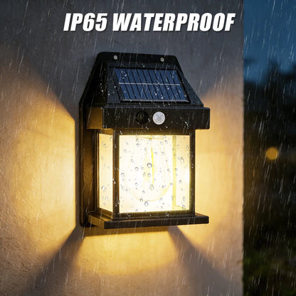 Solar Motion Sensor Outdoor Wall Lights - 2 Pack