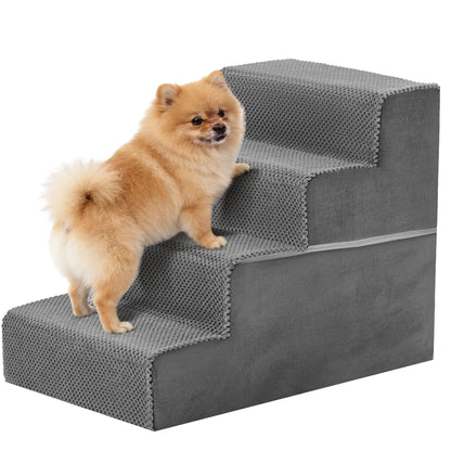 Dog Stairs for Bed - Non-Slip Foam Dog Steps for Bed and Couch (4 Layers)