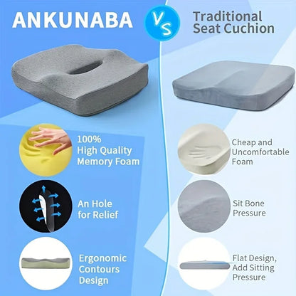 3-Zone Memory Foam Seat Cushion