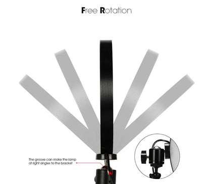 LED Ring Light - 10-Inch Tri-Color Tripod Kit
