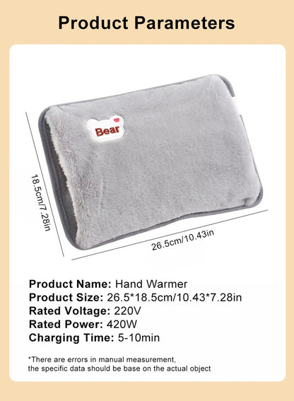 Electric Hand Warmer - Rechargeable Hot Water Bag